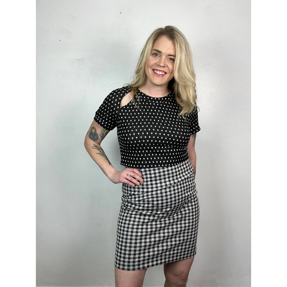 Greylin Stars and Checkered Dress size L